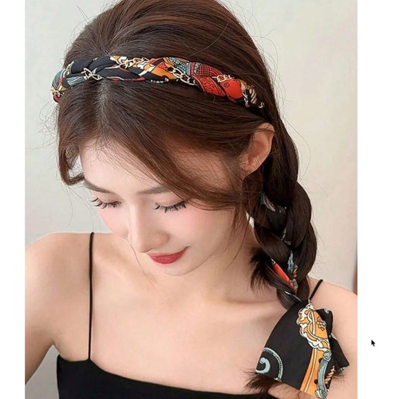 Classic Print Classic Knot Bow Braided Headband